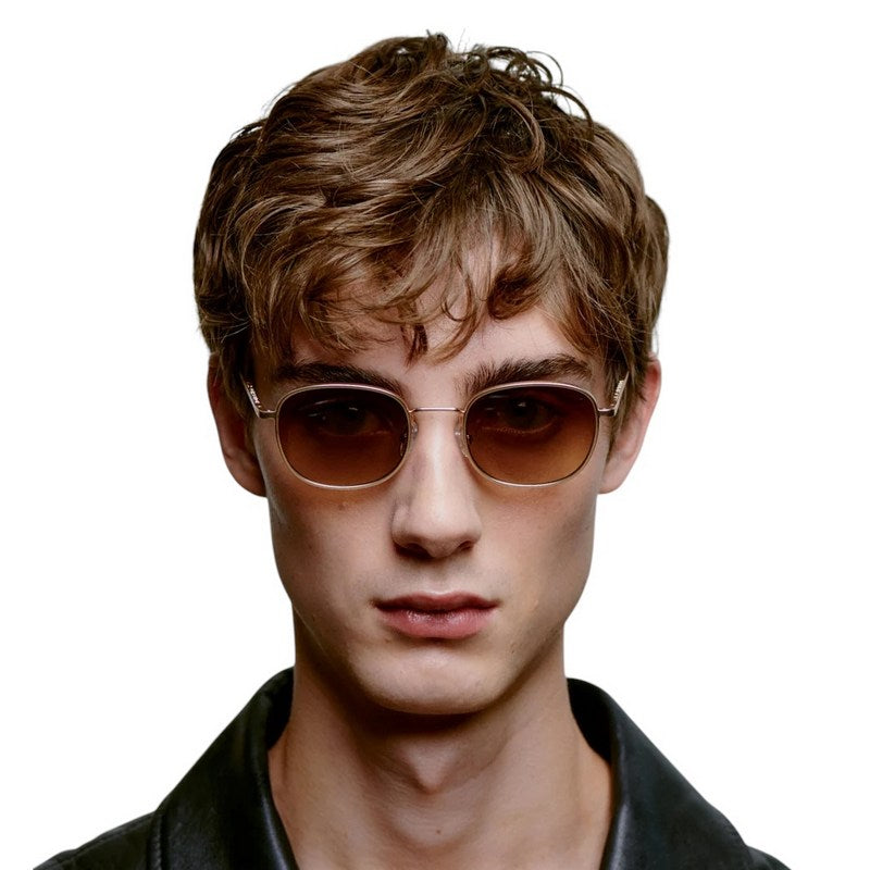 Kjaerbede Hello Sunglasses Matte Gold KL2505-008 on male model front