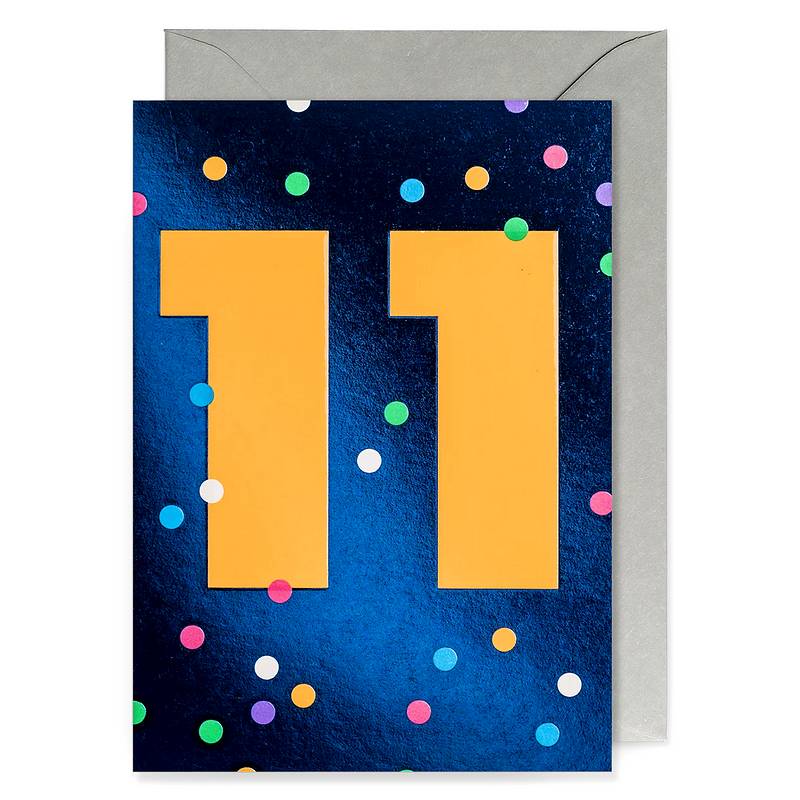 Lagom Design 11th Birthday Card Milestone 7051 front