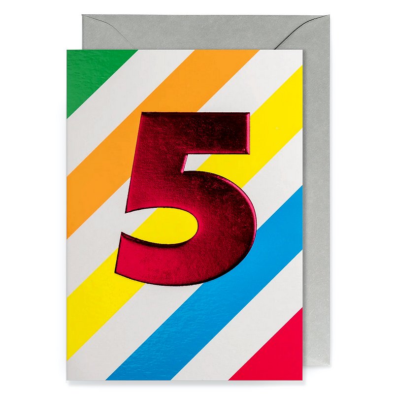 Lagom Design 5th Birthday Card Milestone 7045 front