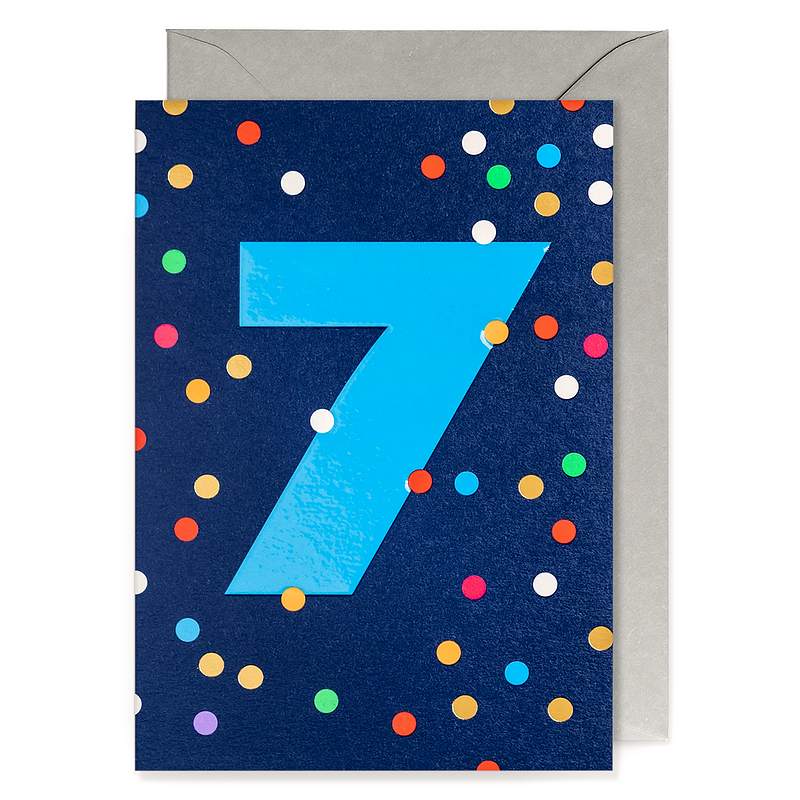 Lagom Design 7th Birthday Card Milestone 7047 front