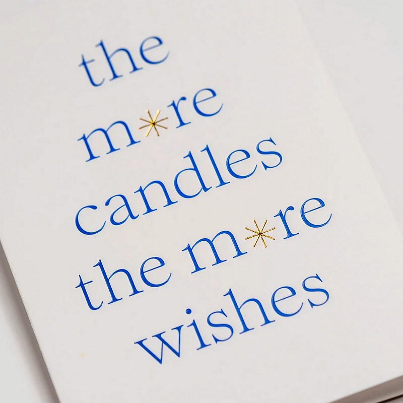 Lagom Design Birthday Card The More Candles The More Wishes 7177 detail