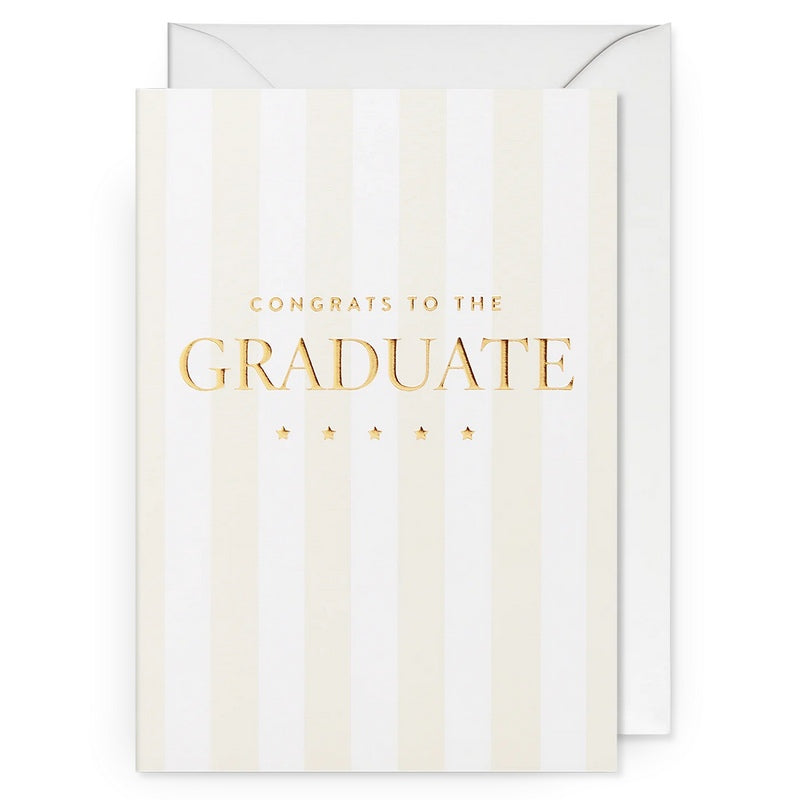 Lagom Design Congrats To The Graduate Striped Card 6357 front