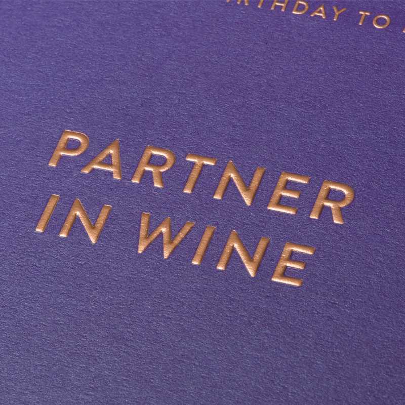 Lagom Design Happy Birthday To My Partner In Wine 6753 detail