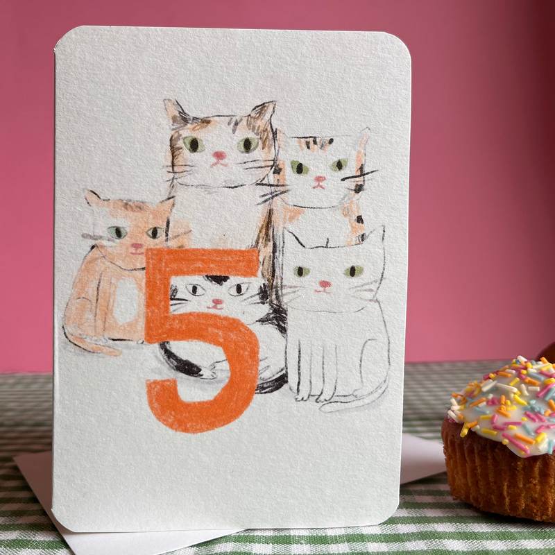 Laura Skilbeck Birthday Cats 5 Card