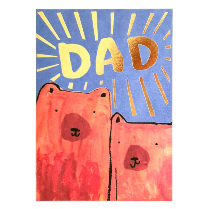 Laura Skilbeck Gold Dad Bears Card main