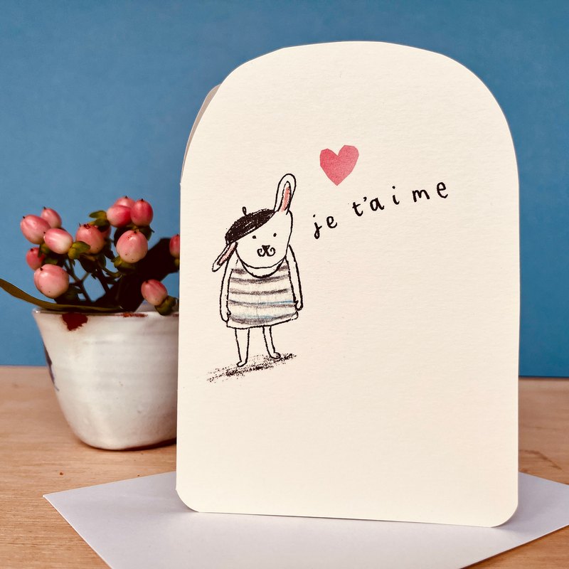 Laura Skilbeck Je T'aime Bunny Card