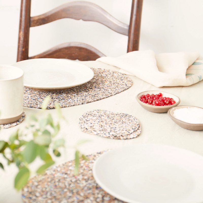 Liga Eco Living Beach Clean Coaster Set Pebble BC-PEB-CST-SET lifestyle