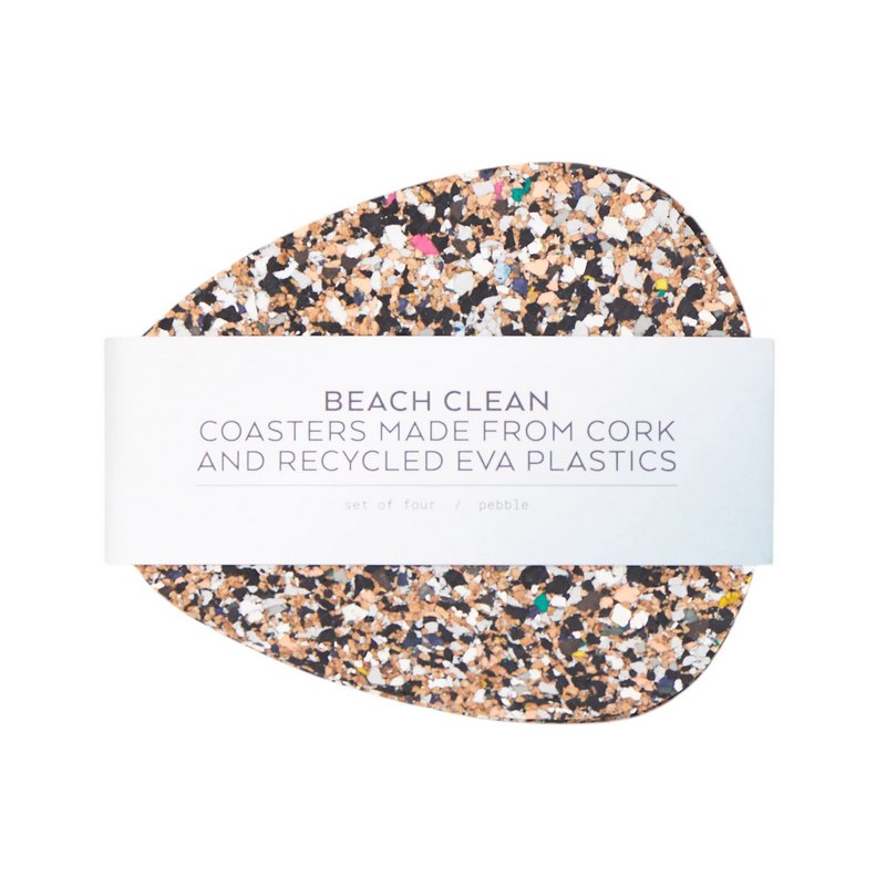Liga Eco Living Beach Clean Coaster Set Pebble BC-PEB-CST-SET with label
