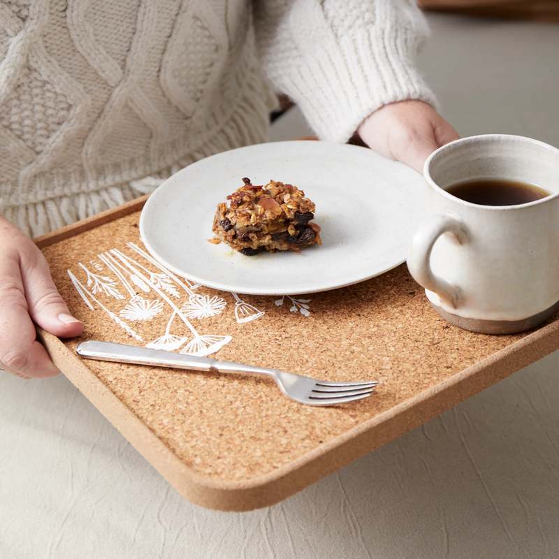 Liga Eco Living Eco Cork Tray Flowers Square CRK-SQR-TRY-FLO lifestyle