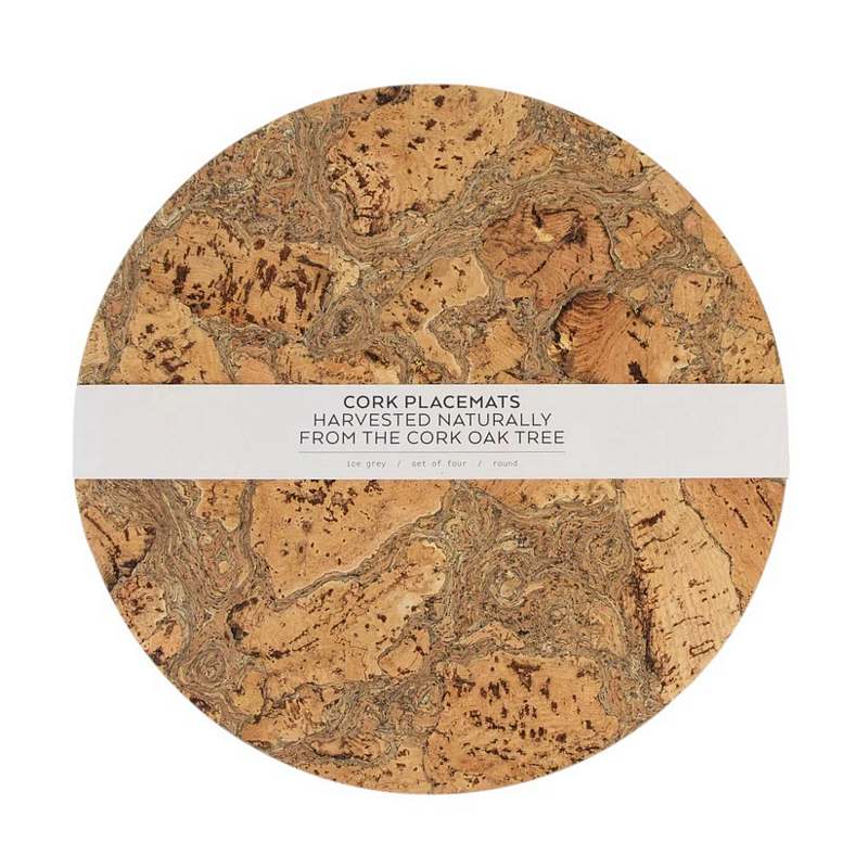 Liga Eco Living Natural Cork Placements Round Set IG-ROU-PM-SET with label