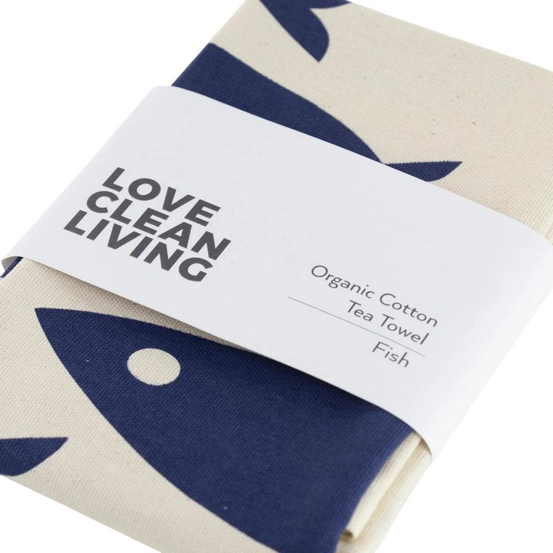 Organic Cotton Tea Towel Fish