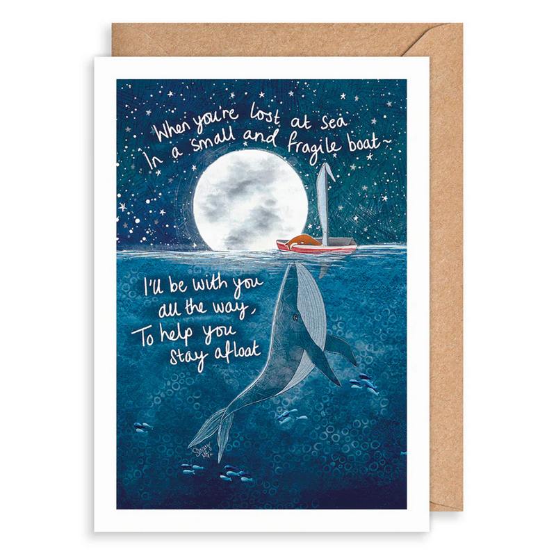 Lost At Sea Fox and Whale Card FX07 front