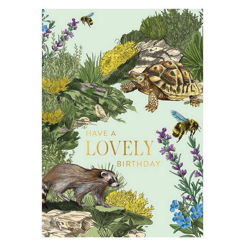 Have A Lovely Birthday Maquis Shrubland Card HA09 front