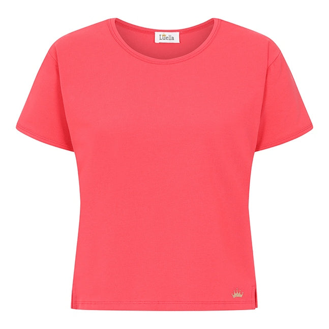 Luella  Fashion Cotton T-Shirt Round Neck Geranium front