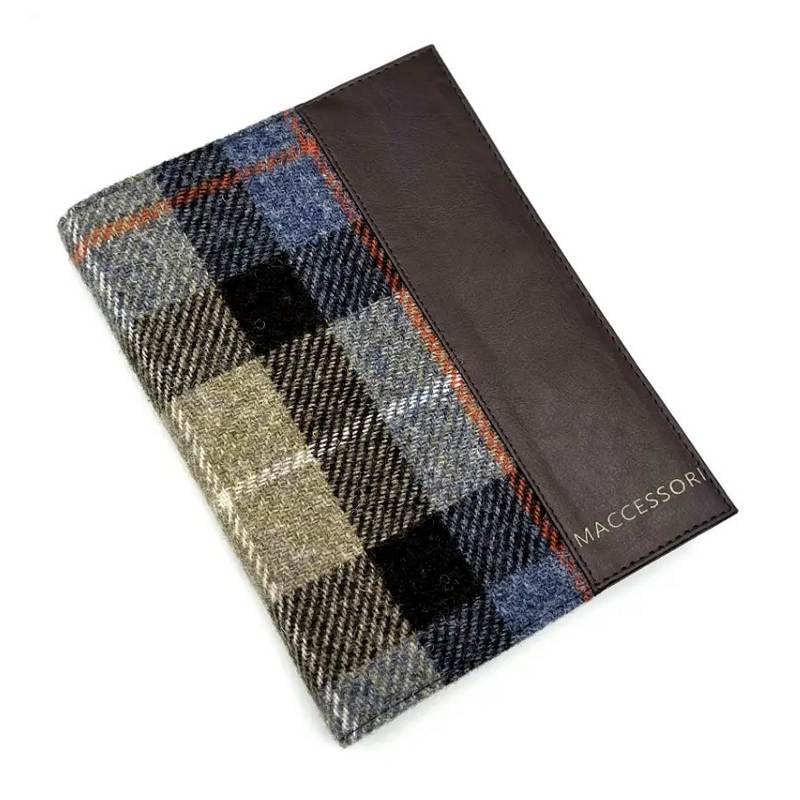 Maccessori A5 Notebook Blue and Brown Check CB2405-TRTO21 angle