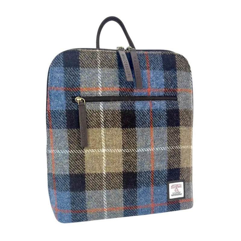 Maccessori Backpack Blue Brown Check MAC2509-TRT021 front