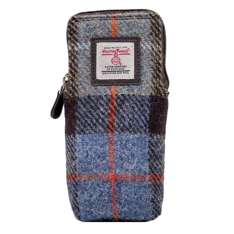 Maccessori Double Glasses Sleeve Blue and Brown Check CB2205-TRT021 front