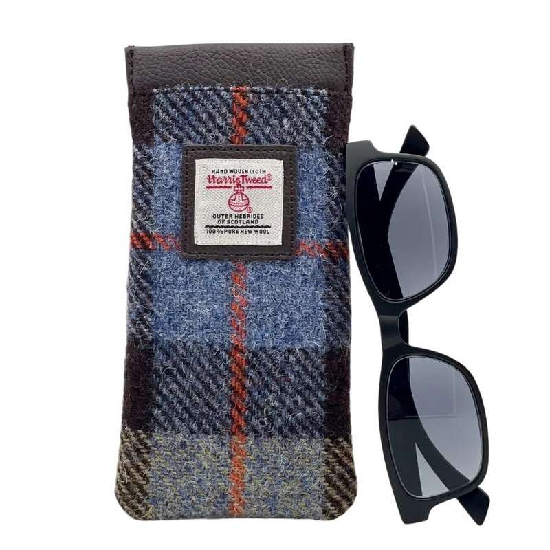 Maccessori Glasses Sleeve Blue Brown Check CB2202-TRT021  with glasses