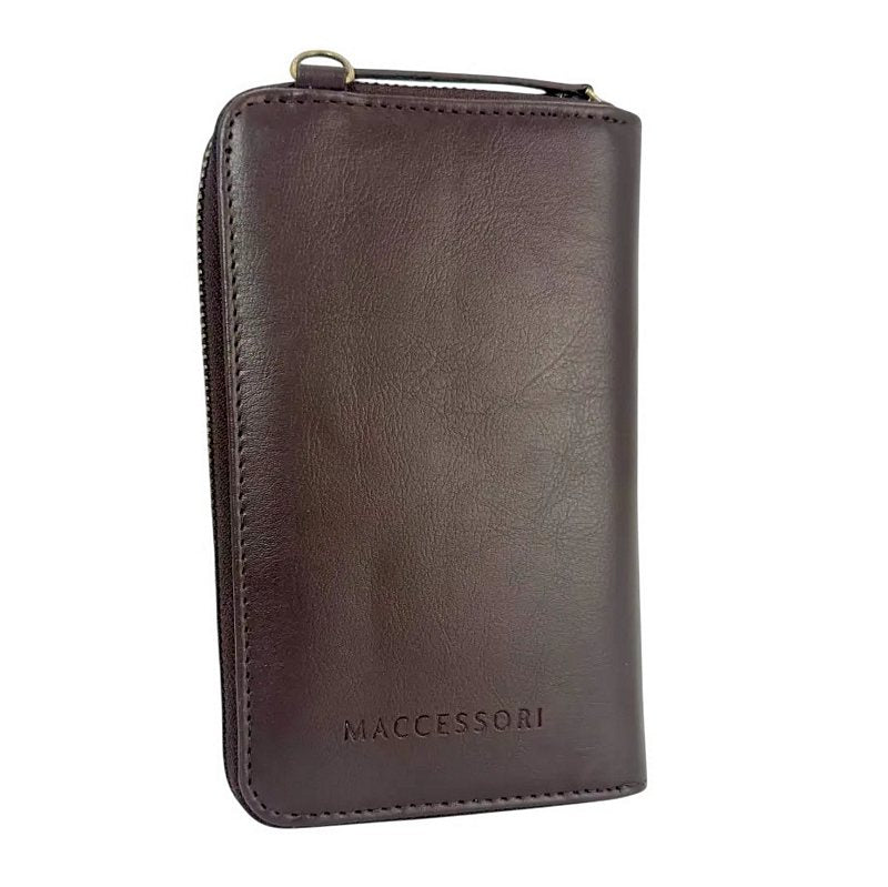 Maccessori Phone Purse Blue and Brown Check MAC2511 back