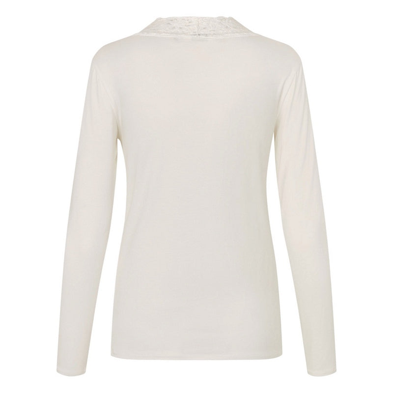 Masai Clothing Dionius Shaped Top in Cream 1011870-1001S rear