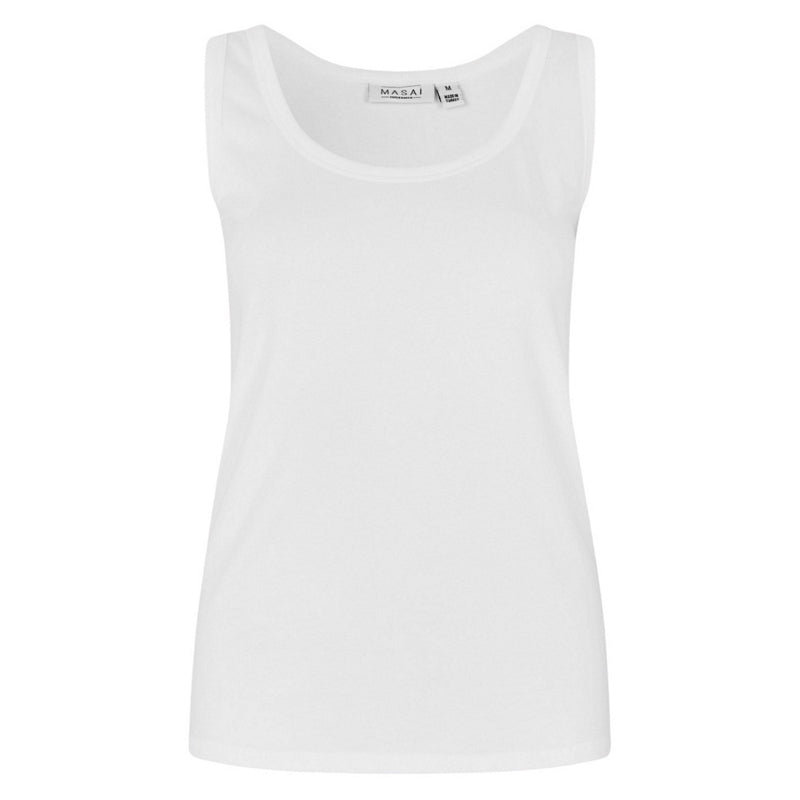 Masai Clothing Elviora Vest White 1011875-1000S front