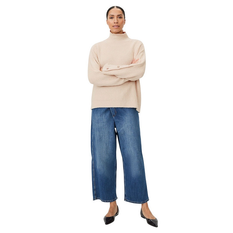 Masai Clothing Fanya Knitted Jumper Whitecap 1012828-1025S on model full length