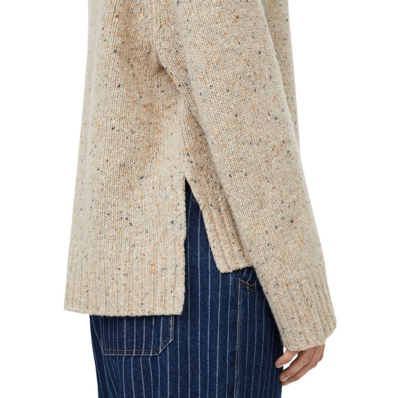 Masai Clothing Fenoria Loose Knit Crofter Jumper Plaza Taupe 1011146-4080S on model side