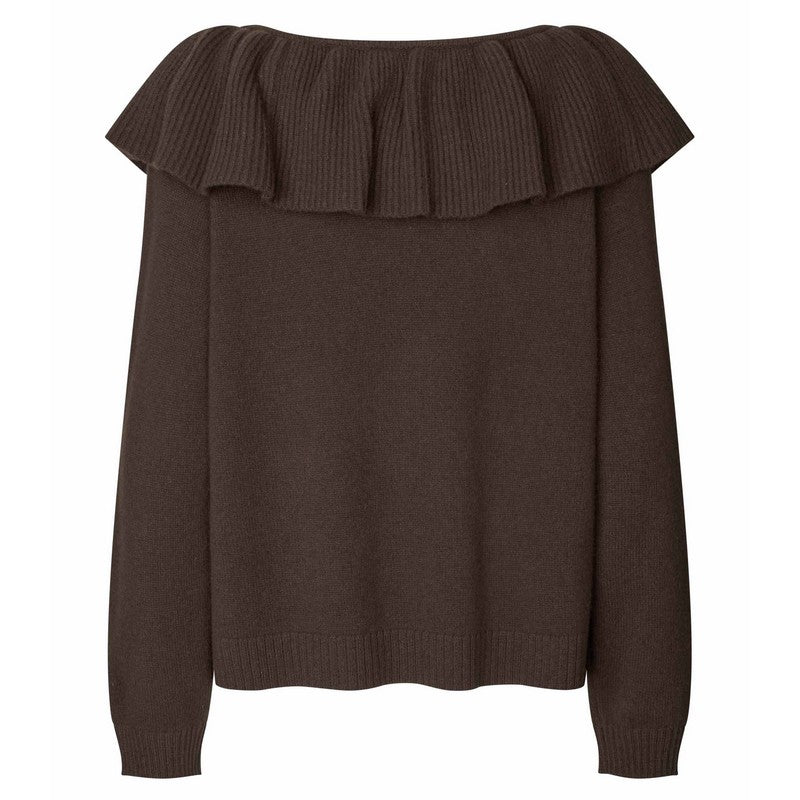 Masai Clothing Florie Knitted Wool Jumper Slate Black 1012816-4116S rear