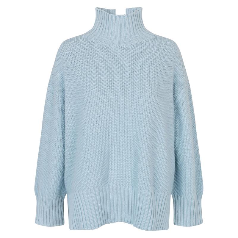 Masai Clothing Frydah Cotton Mix Jumper Blue Fog 1009471-2008S front
