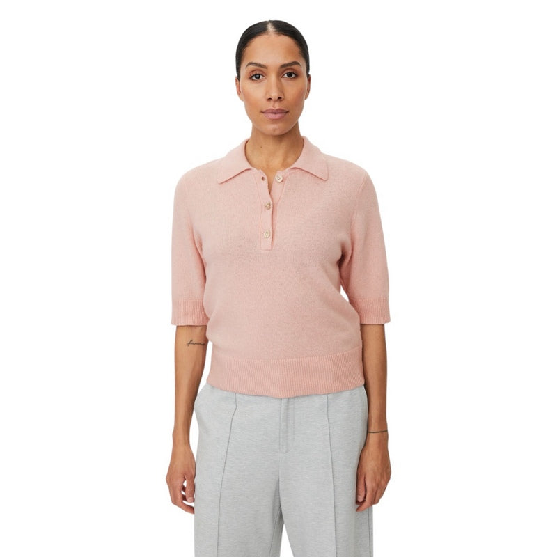 Masai Clothing Fynoria Cashmere Touch Knitted Top Primrose 1011970-6055S on model front