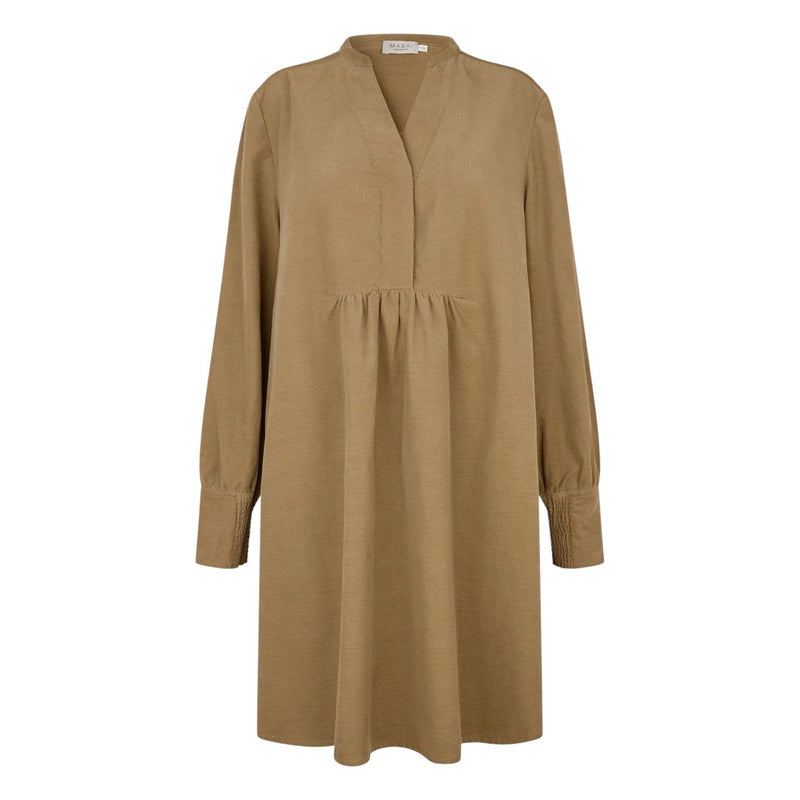 Masai Clothing Gira Baby Corduroy Tunic Petrified Oak 1013136-4101S front