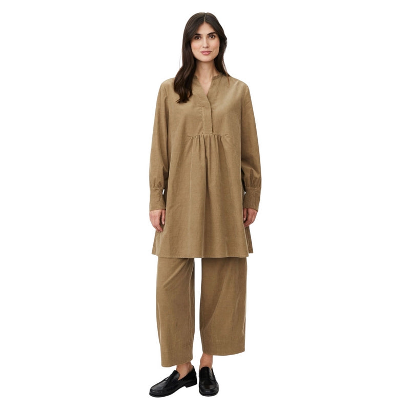 Masai Clothing Gira Baby Corduroy Tunic Petrified Oak 1013136-4101S on model main