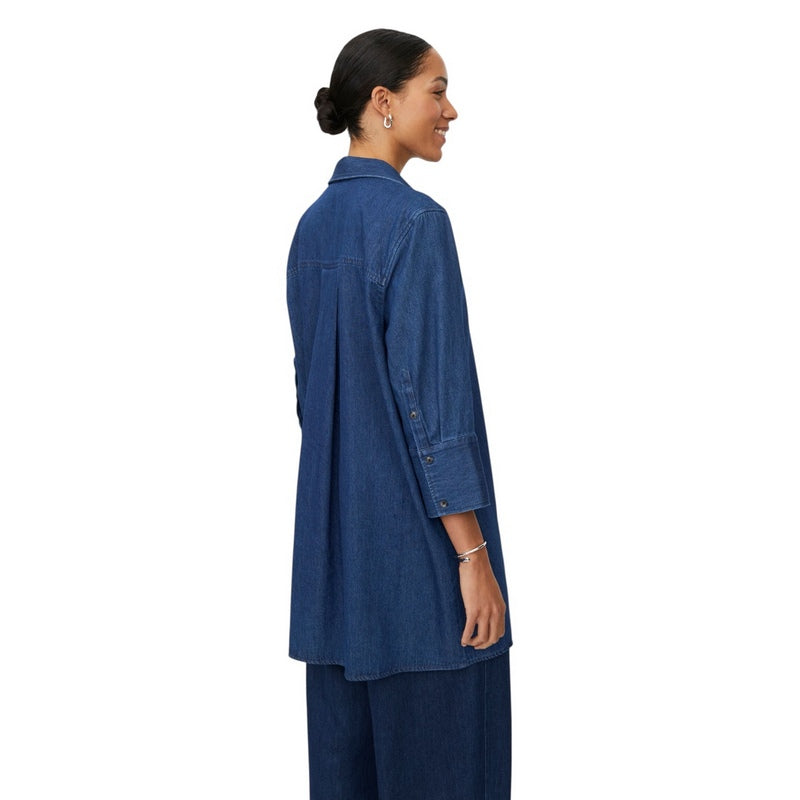 Masai Clothing Gisobela Tunic Dark Denim 1011966-2105S on model rear