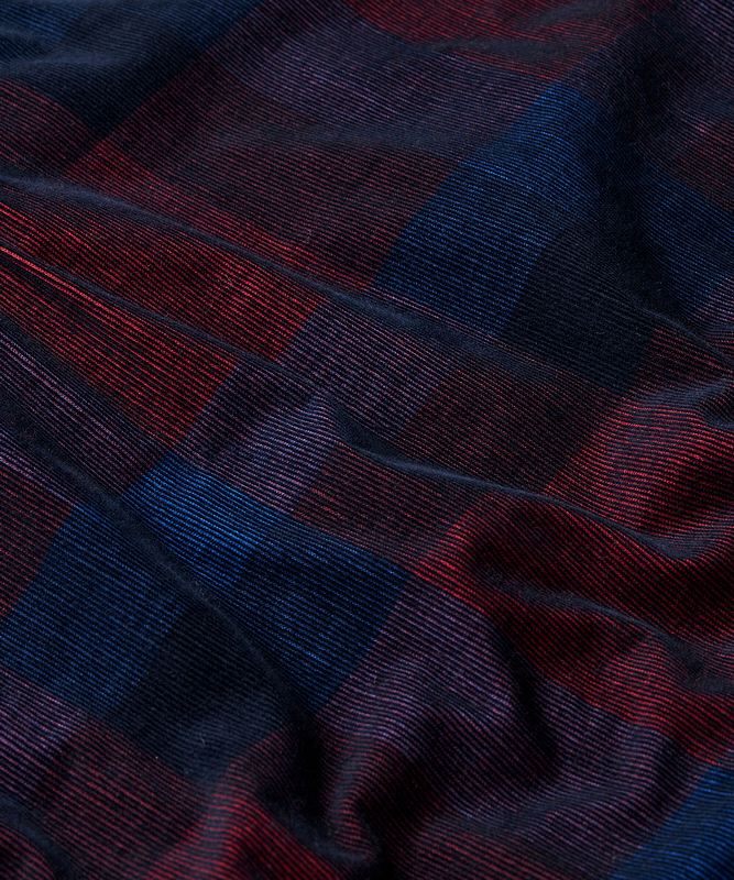 Masai Clothing Ibilisan Shirt Dress Blue Check 1012918-2084P fabric detail