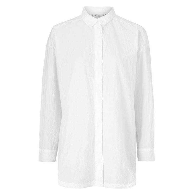 Masai Clothing Inessa Classic White Poplin Shirt 1001627-1000S front