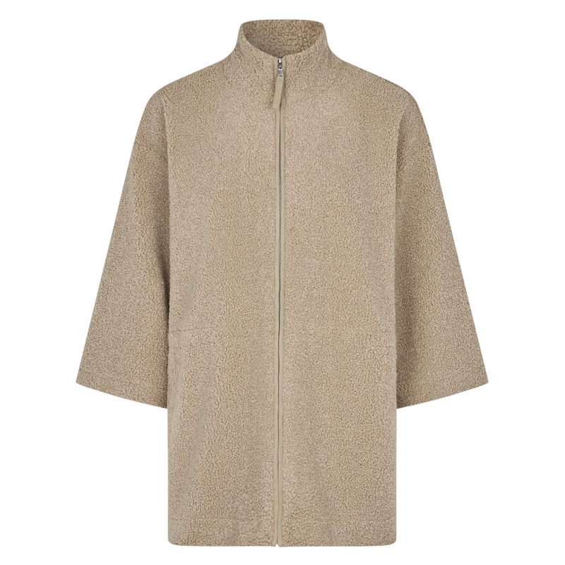 Masai Clothing Jadirina Teddy Fleece Plaza Taupe 1012771-4080S front