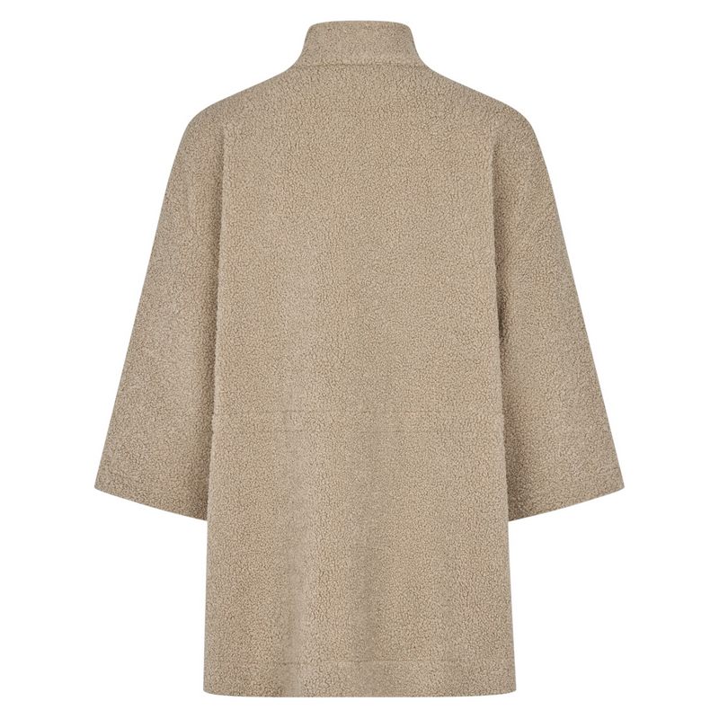 Masai Clothing Jadirina Teddy Fleece Plaza Taupe 1012771-4080S rear