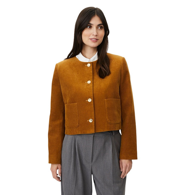 Masai Clothing Janrya Classic Corduroy Jacket Medal Bronze 1012917-4114S on model front
