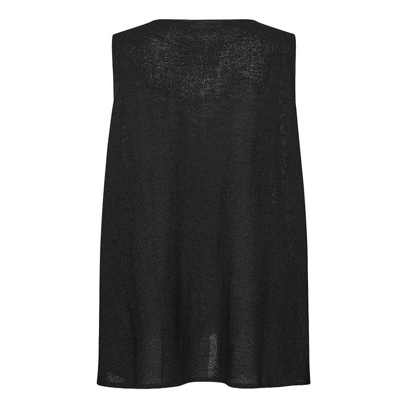 Masai Clothing Jett Boucle Waistcoat Black 1009515 back