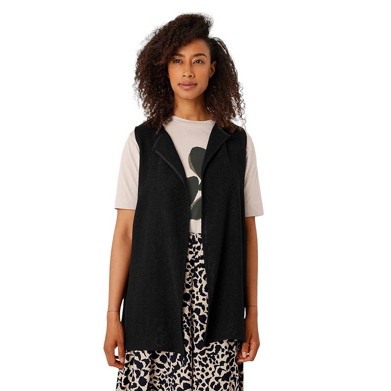 Masai Clothing Jett Boucle Waistcoat Black 1009515 model 1