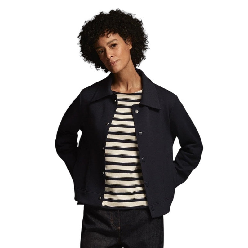 Masai Clothing Jettina Jacket in Navy Blazer on model front
