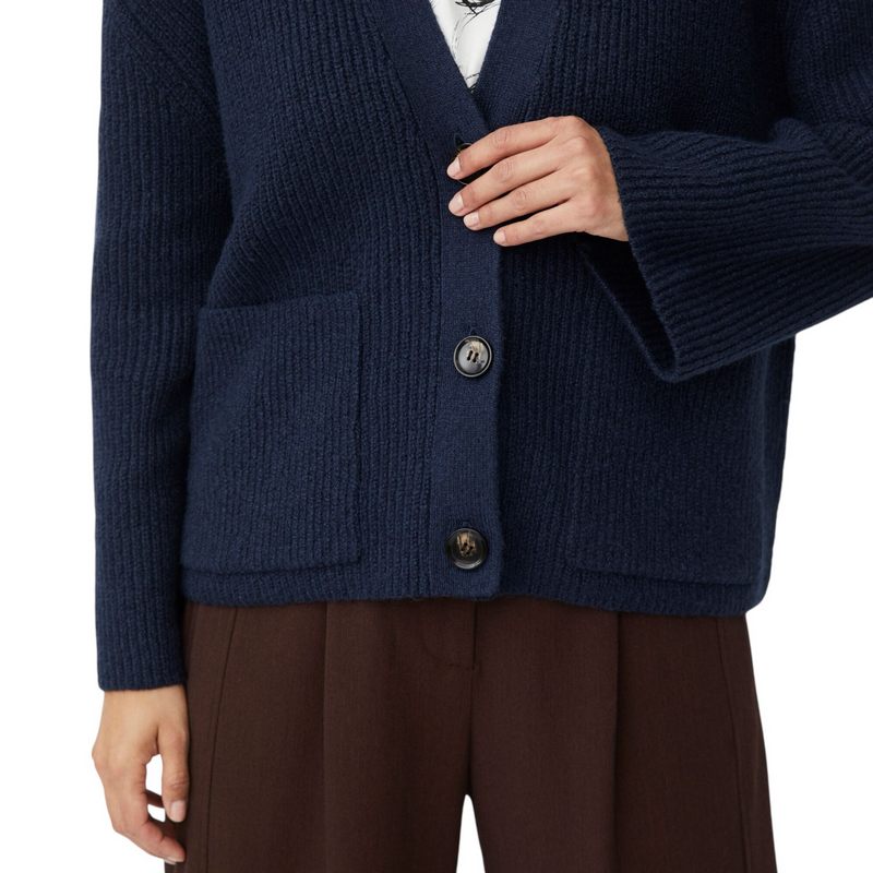 Masai Clothing Lexie Cardigan Navy Blazer 1011124-2002S on model detail