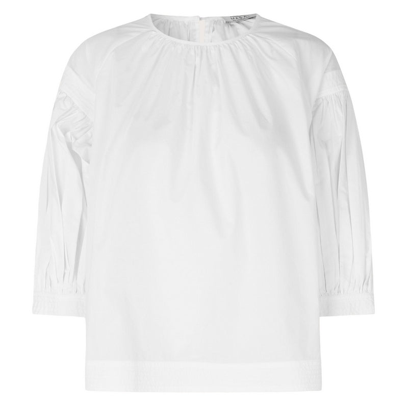 Masai Clothing Ma Dorita Oversize Top in White 1007821-1000S product shot front