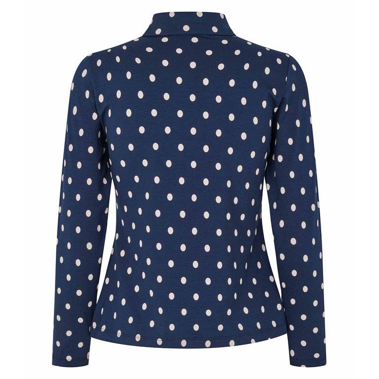 Masai Clothing Malviona Spotted Shirt Navy Blazer 1012225-2002P rear