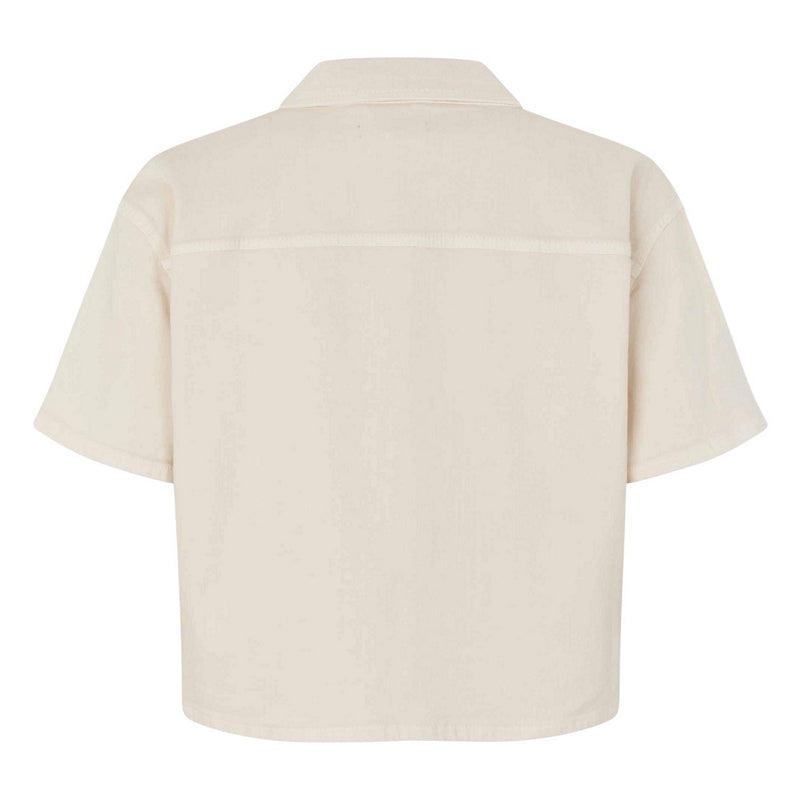 Masai Clothing Malvonelle Denim Stretch Shirt Jet Stream Cream rear