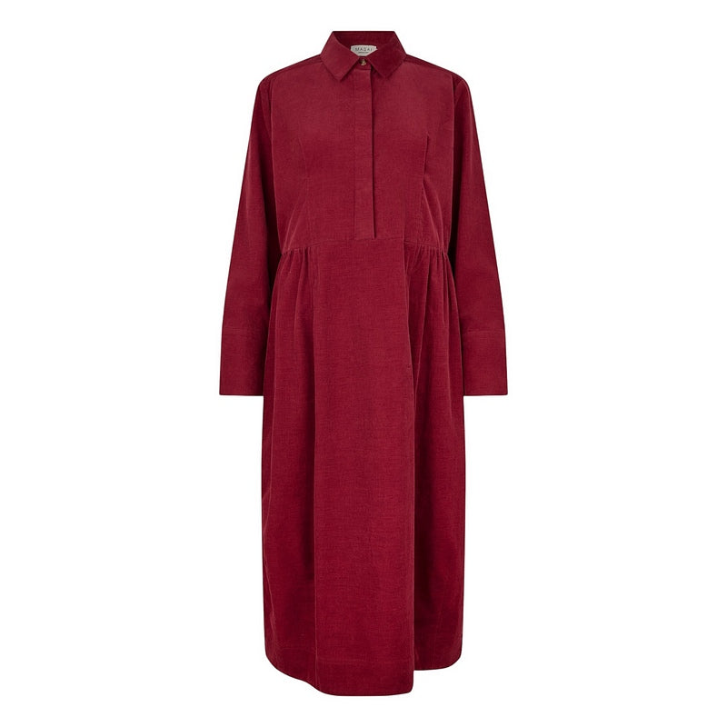 Masai Clothing Nayo Baby Corduroy Dress Tibetan Red 1013137-5055S front