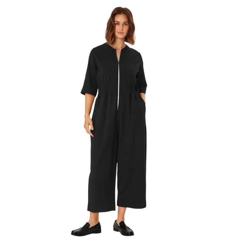 Masai Clothing Nicte Jersey Jumpsuit Black 1008989-0001S on model front