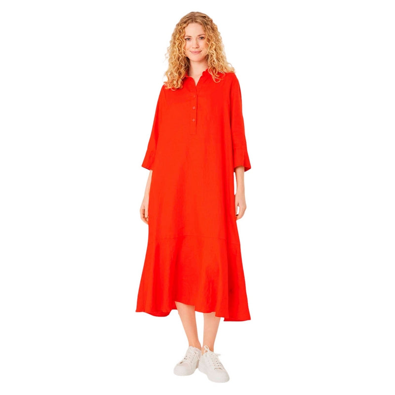 Masai Clothing Nimuene Dress Orange 1008598-5038S on model front