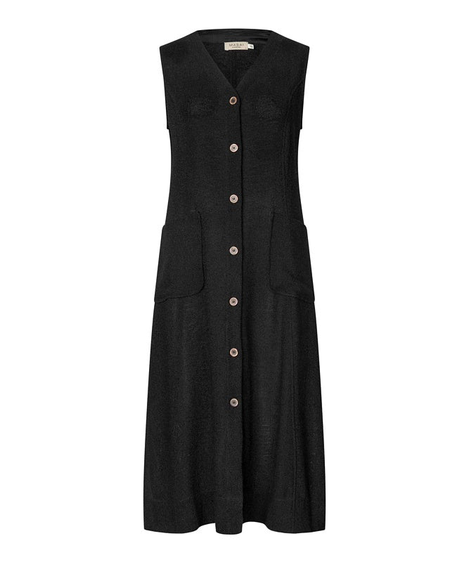 Masai Clothing Noreni Boucle Dress Black 1013025-0001S front