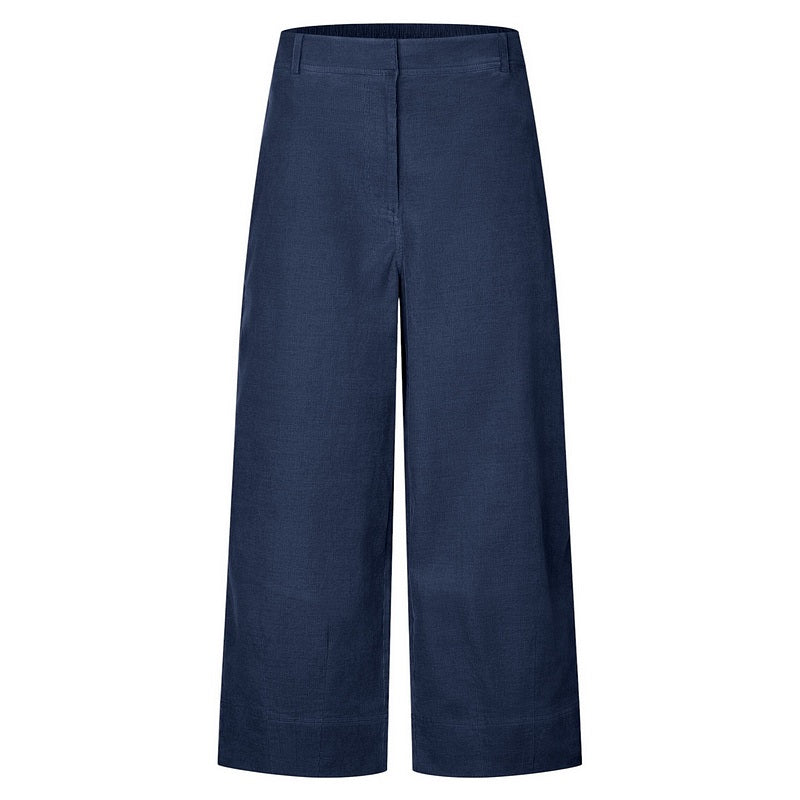 Masai Clothing Pylenna Baby Corduroy Cropped Trousers Dress Blue 1013138-2084S front